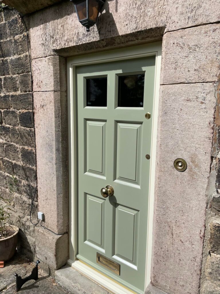 Bespoke front door created by R Stone Joinery in Bakewell, Derbyshire.